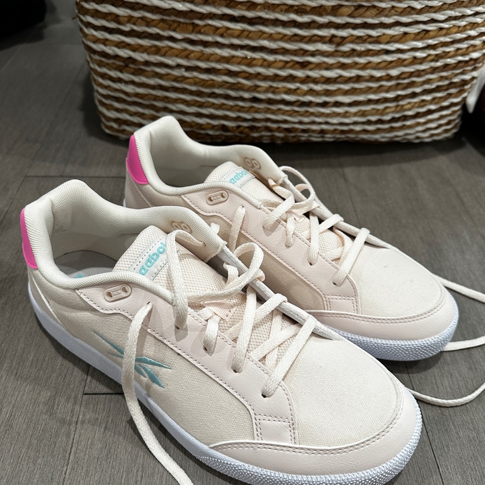 Reebok Cream and Pink Casual Sneakers